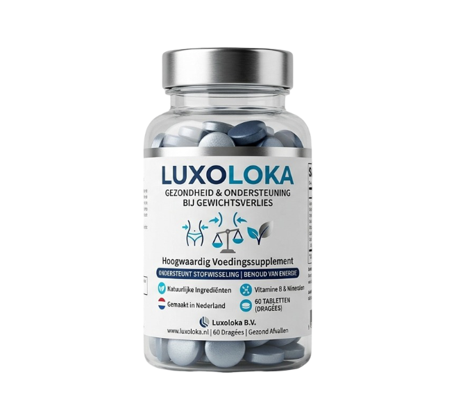 Verpakking van het voedingssupplement Luxoloka met 60 capsules